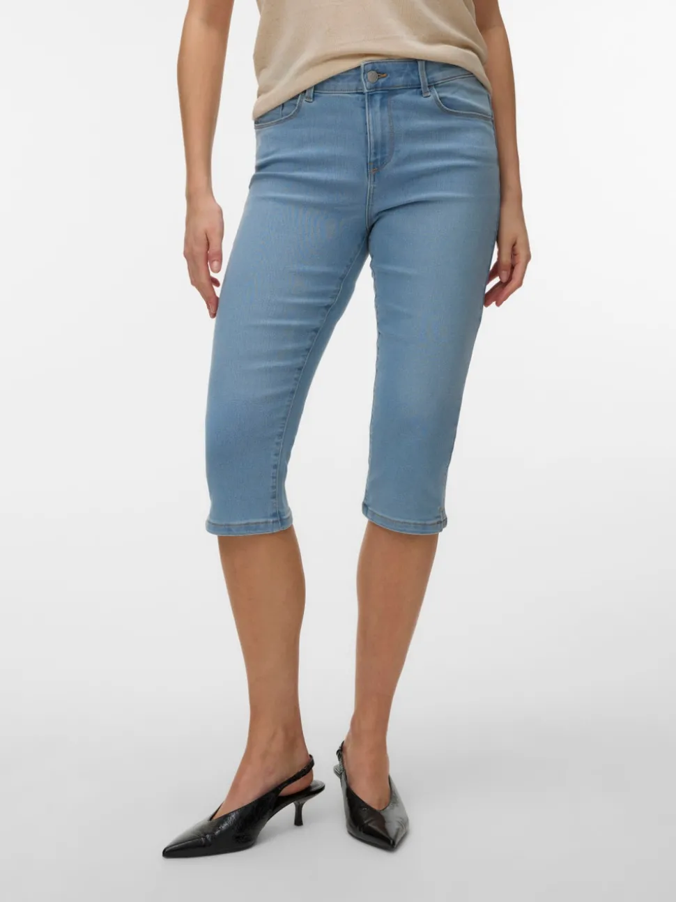 VMELLY Mid rise Slim fit Capris