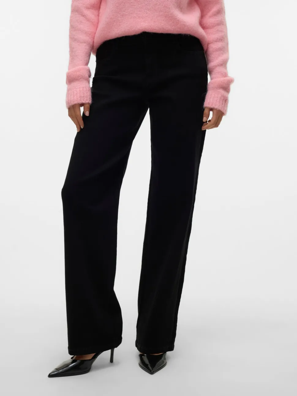 VMELLY Mid rise Wide leg fit Jeans