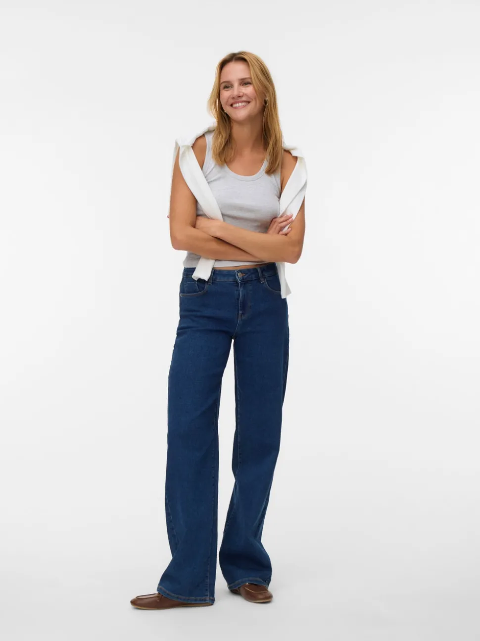 VMELLY Mid rise Wide leg fit Jeans