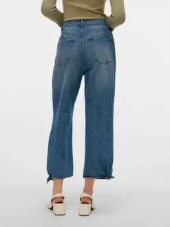 VMKATHY High rise Brede pasvorm - bijgesneden Jeans