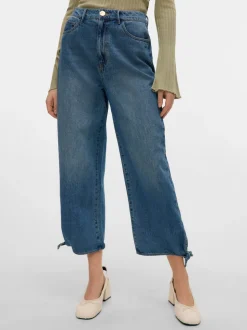 VMKATHY High rise Brede pasvorm - bijgesneden Jeans