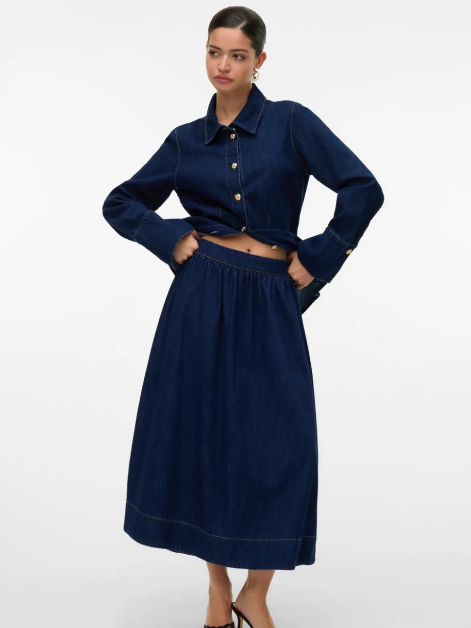 VMMAIKEN High waist Midi-rok