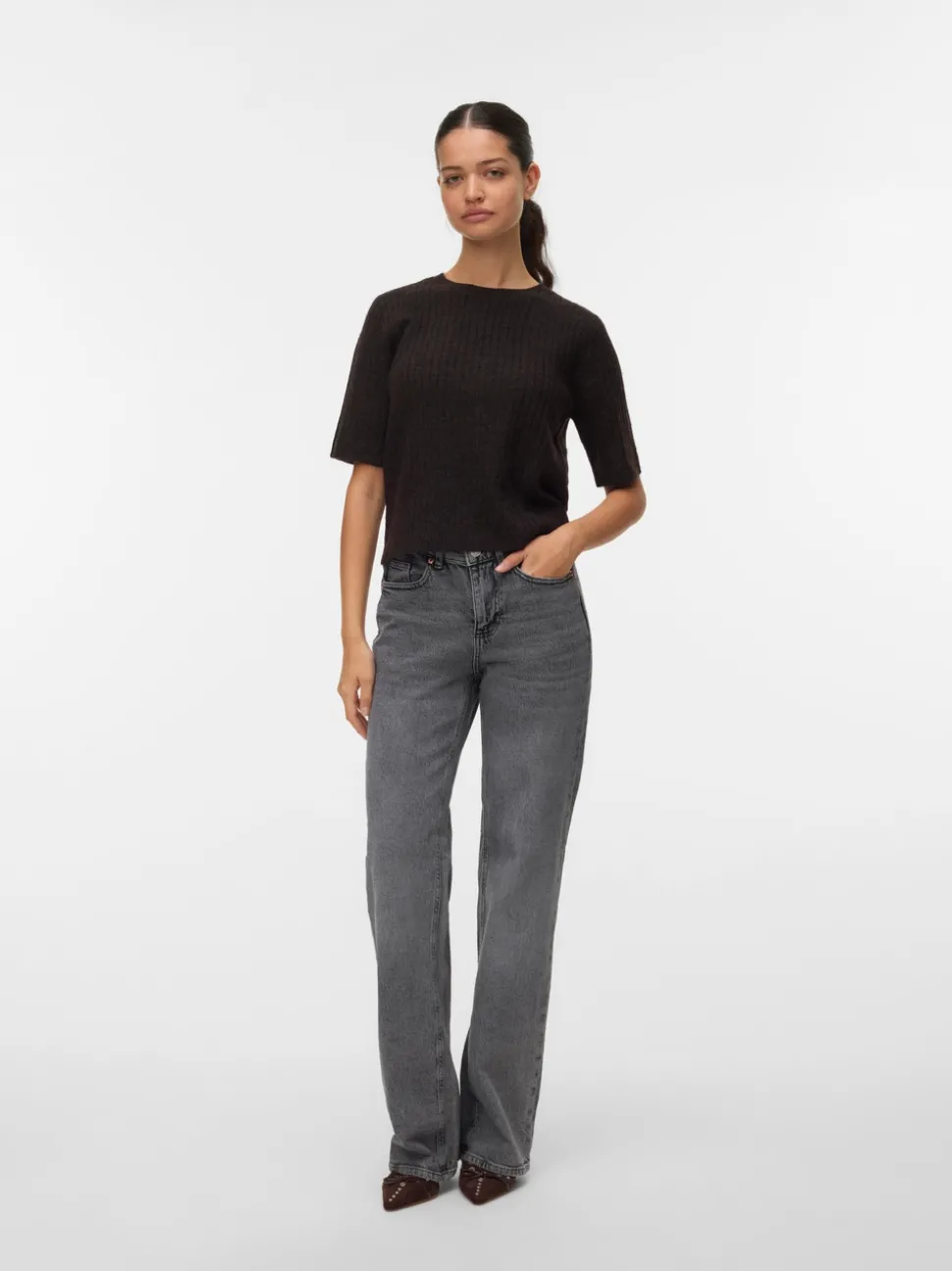 VMMELISA Mid rise Wide leg fit Jeans