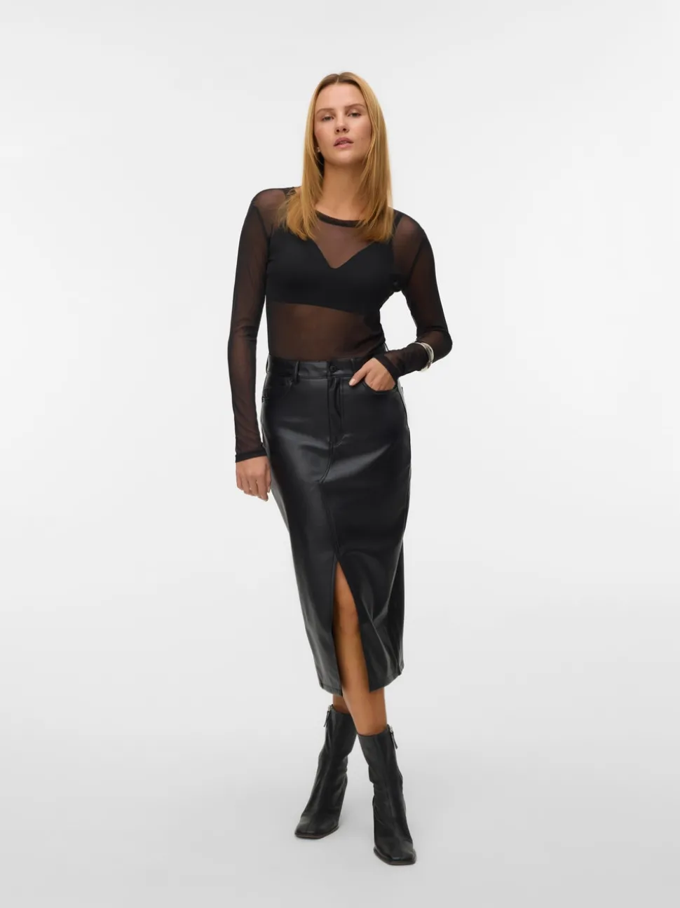 VMNATALIE High waist Midi-rok