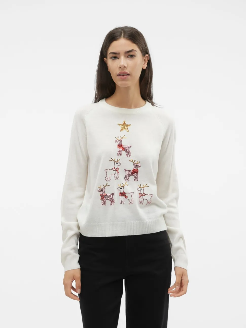 VMORNAMENTS/PYRAMIDE Gebreide pullover
