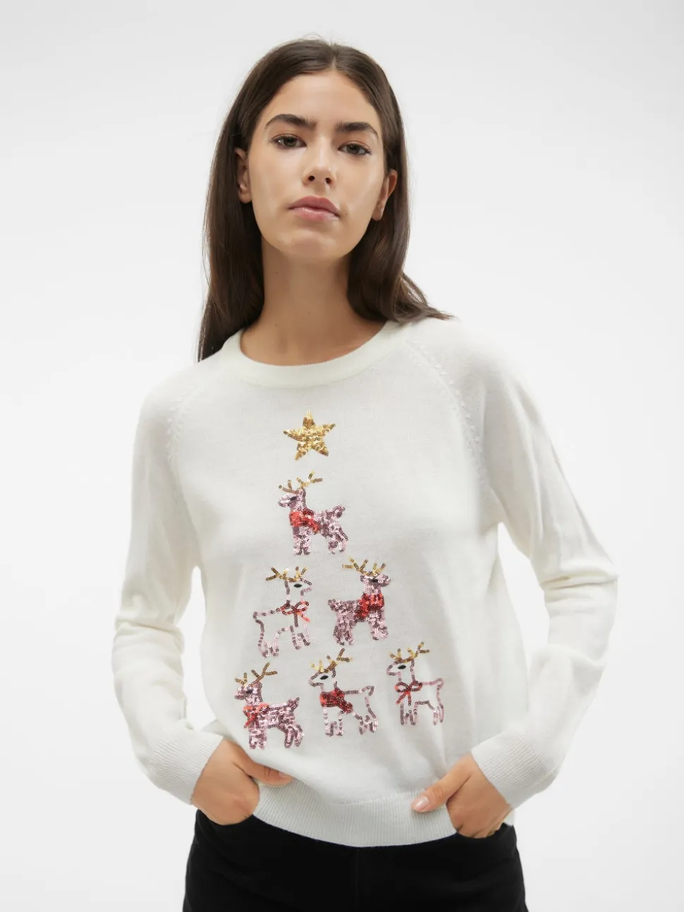 VMORNAMENTS/PYRAMIDE Gebreide pullover