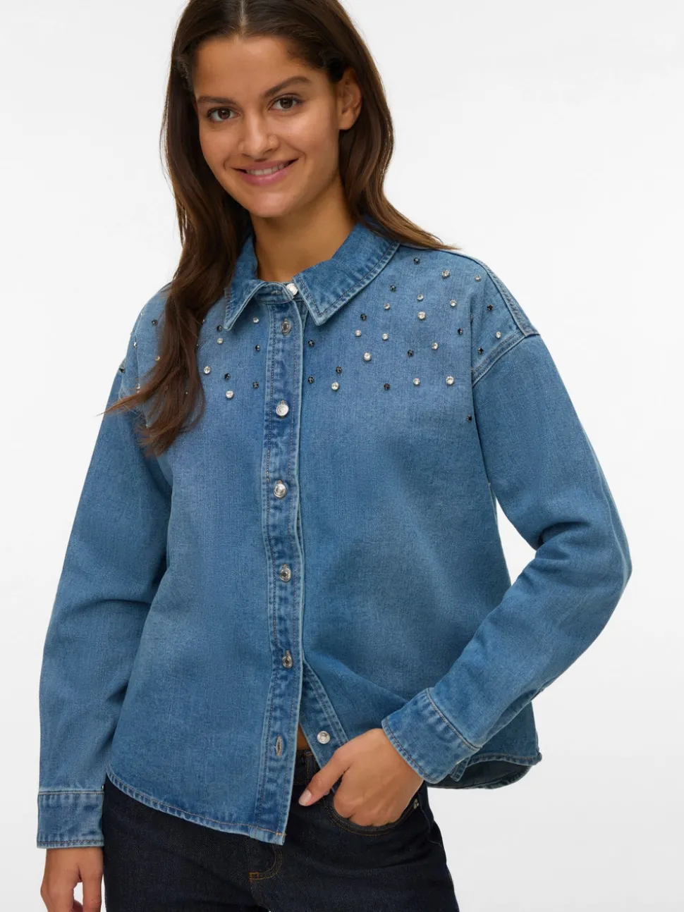 VMPIXIE Denim overhemd