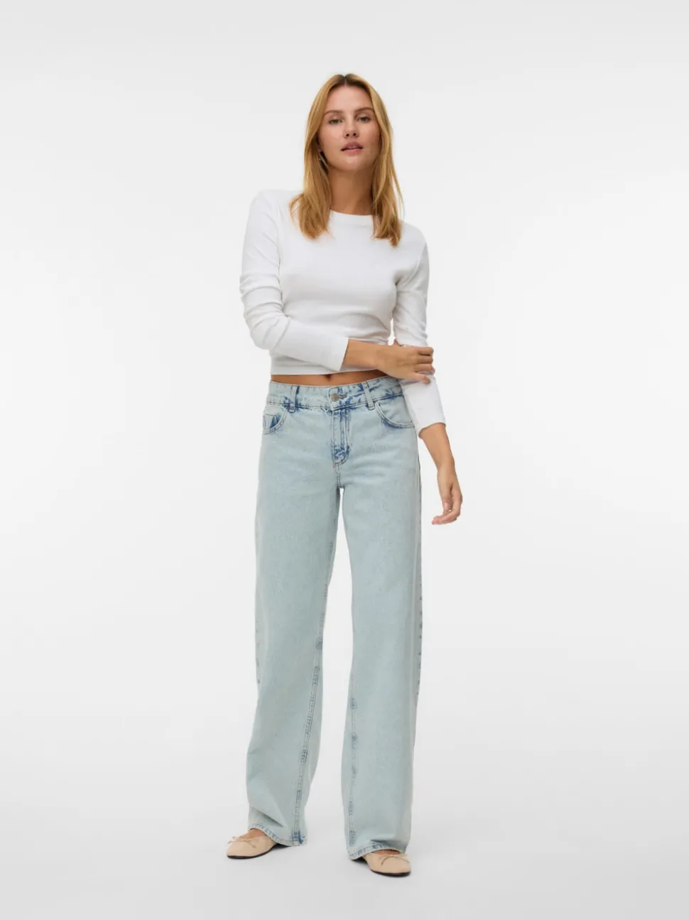 VMRANCY Mid rise Wide leg fit Jeans