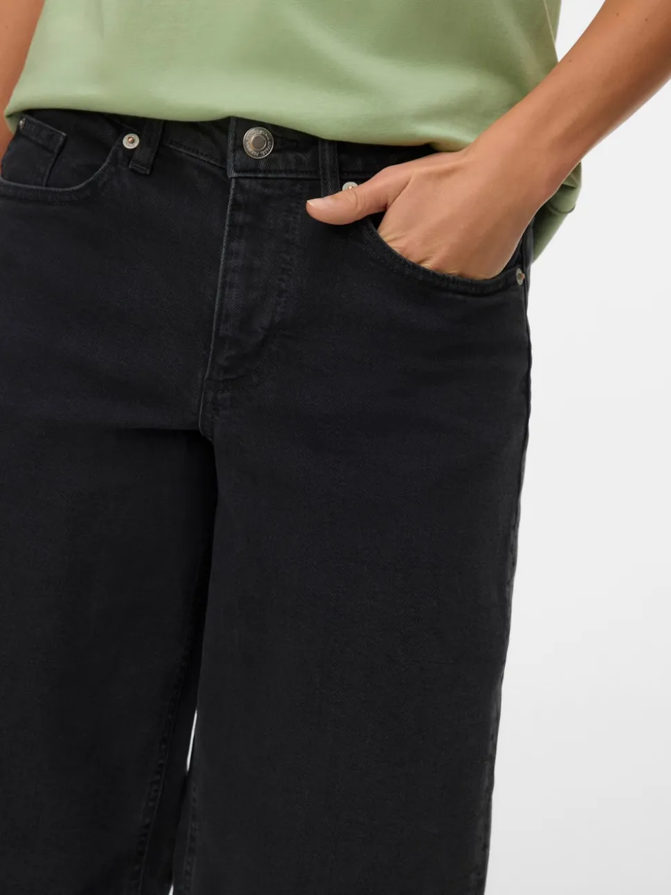 VMSANDIE-STRETCH Mid rise Wide leg fit Jeans