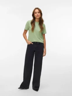 VMSANDIE-STRETCH Mid rise Wide leg fit Jeans