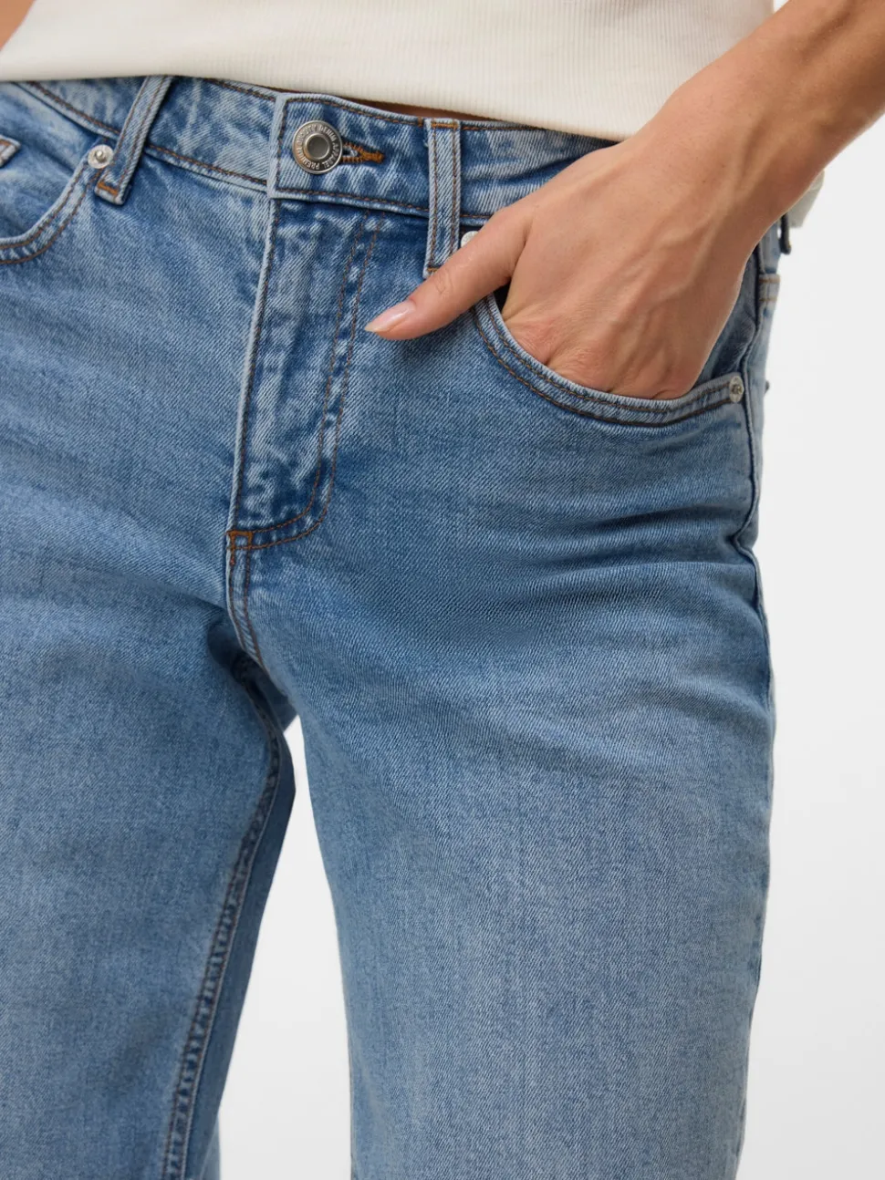 VMSANDIE-STRETCH Mid rise Wide leg fit Jeans