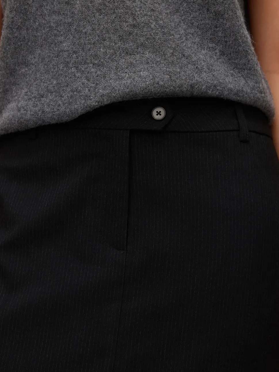VMTAMI Mid waist Lange Pinstripe rok