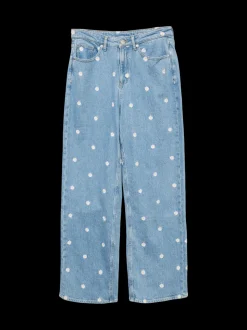 VMTESSA High rise Brede pasvorm - bijgesneden Jeans