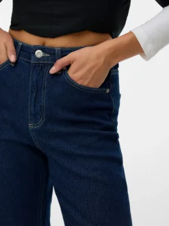VMTESSA High rise Brede pasvorm - bijgesneden Jeans