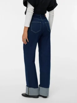 VMTESSA High rise Brede pasvorm - bijgesneden Jeans
