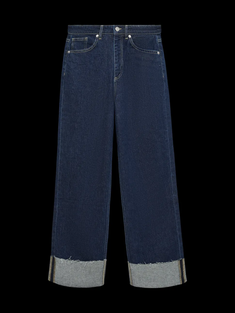 VMTESSA High rise Brede pasvorm - bijgesneden Jeans