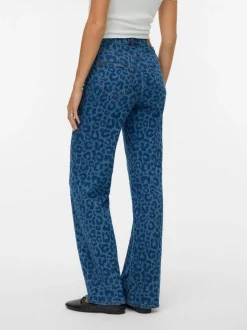 VMTESSA High rise Brede pasvorm - bijgesneden Jeans