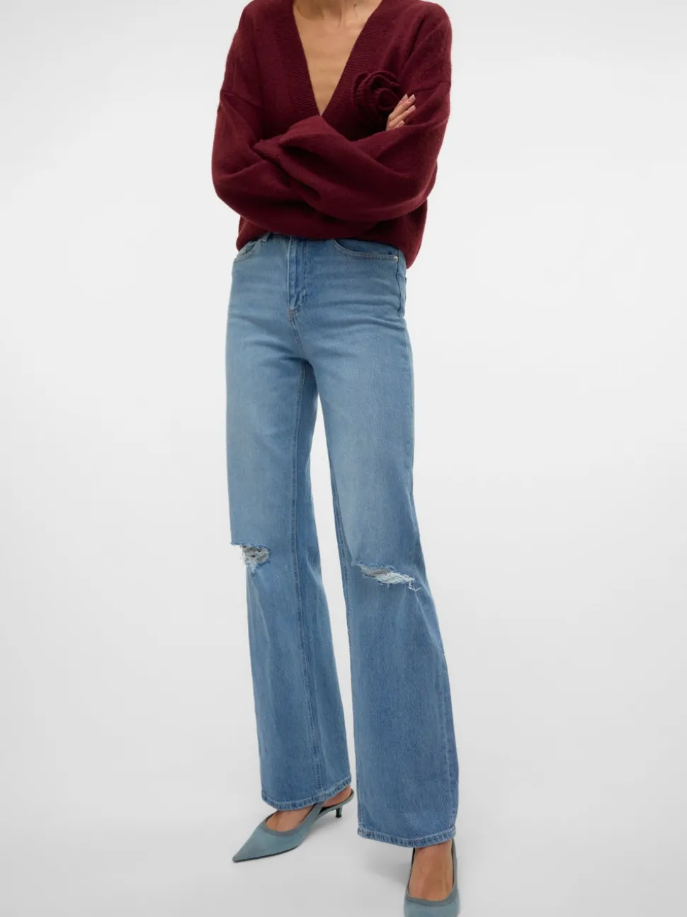 VMTESSA High rise Wide leg fit Jeans