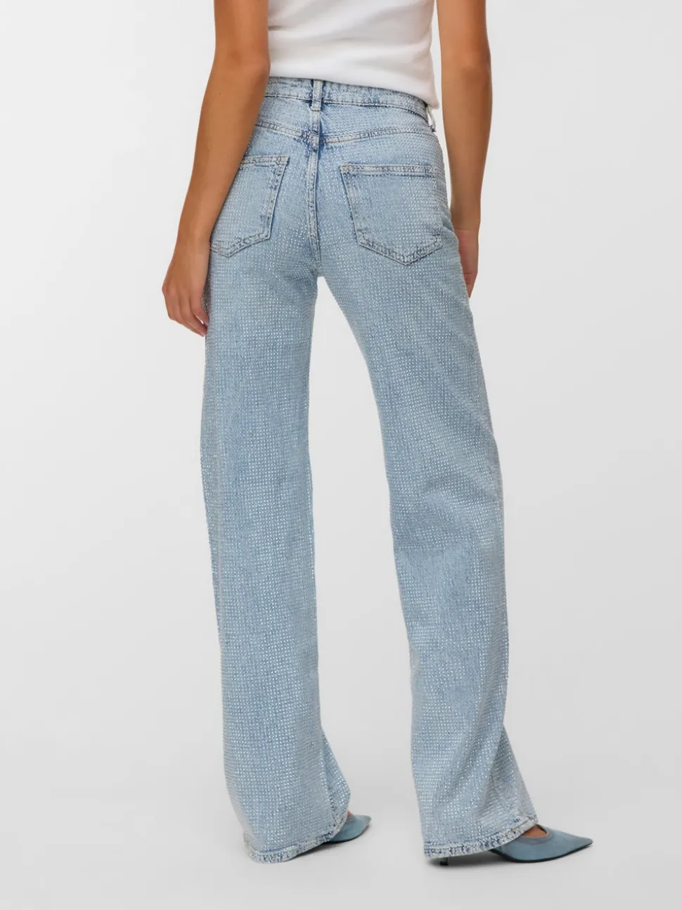 VMTESSA Rhinestone High rise Wide leg fit Jeans