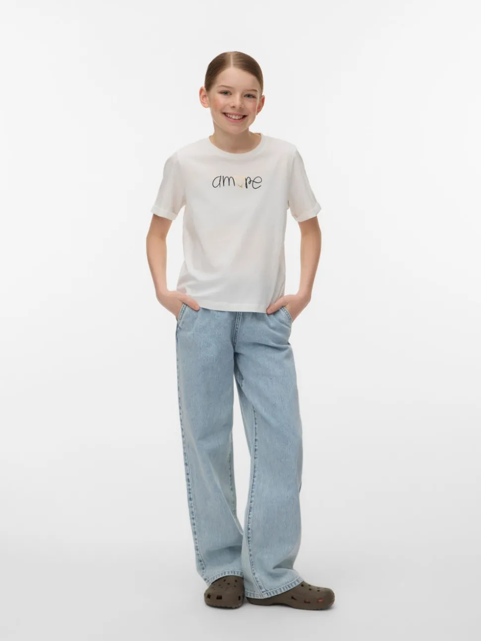 VMVALERIA Mid rise Wide leg fit Jeans