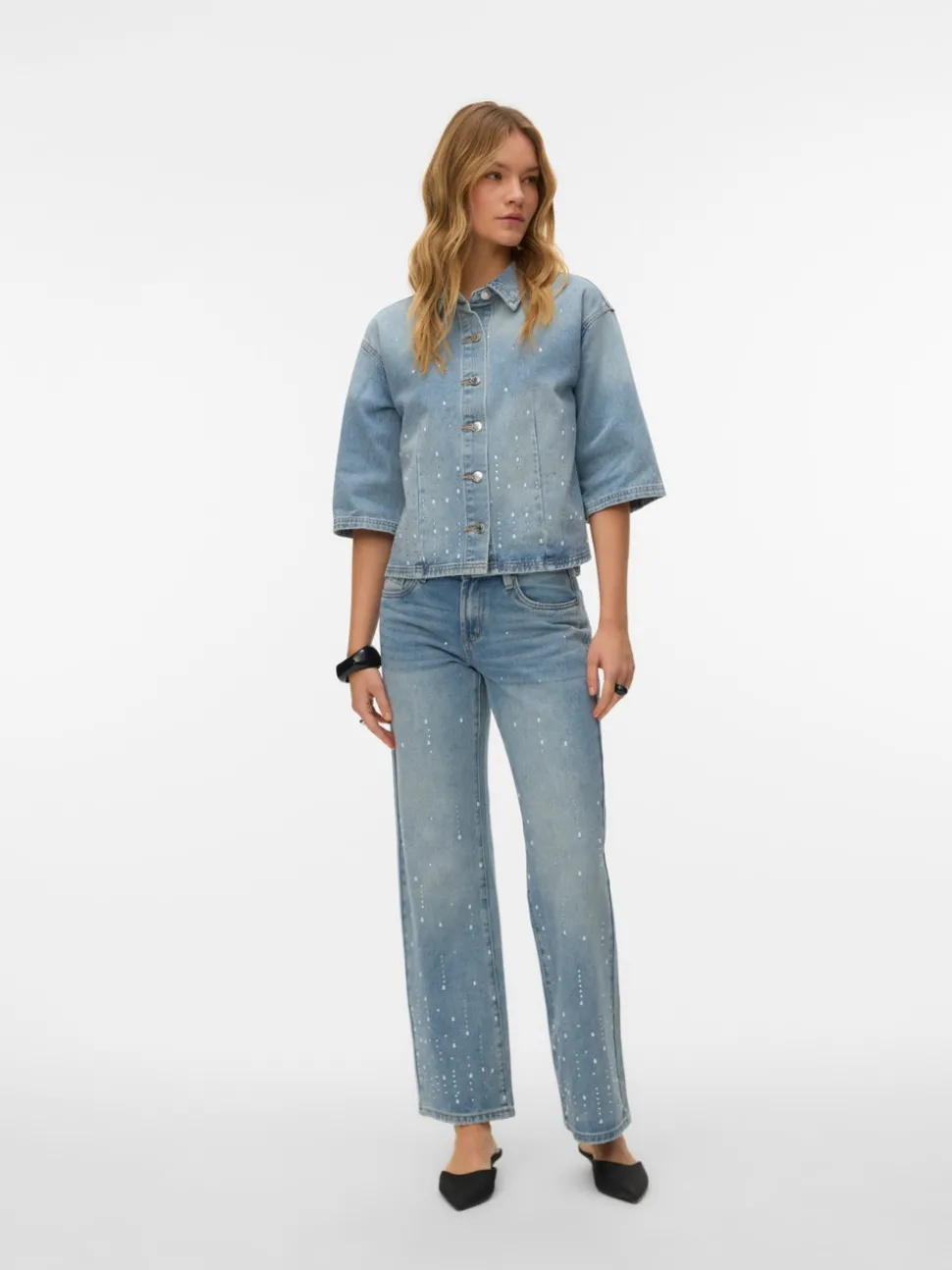 VMVANESSA Low rise Wide leg fit Jeans