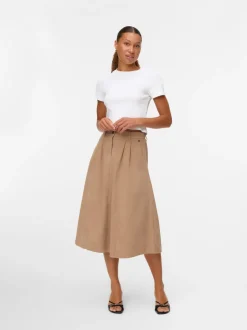 VMVIENNA High waist Corduroy Midi-rok