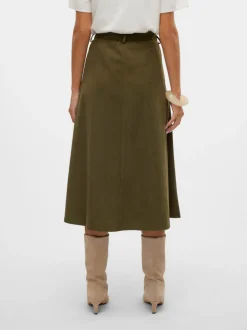 VMVIENNA High waist Corduroy Midi-rok