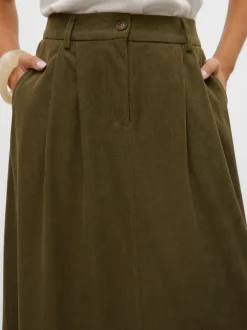 VMVIENNA High waist Corduroy Midi-rok
