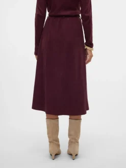 VMVIENNA High waist Corduroy Midi-rok