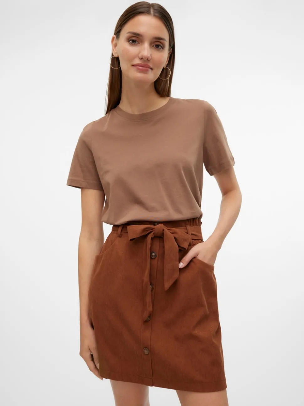 VMVILJA Corduroy High waist Korte rok