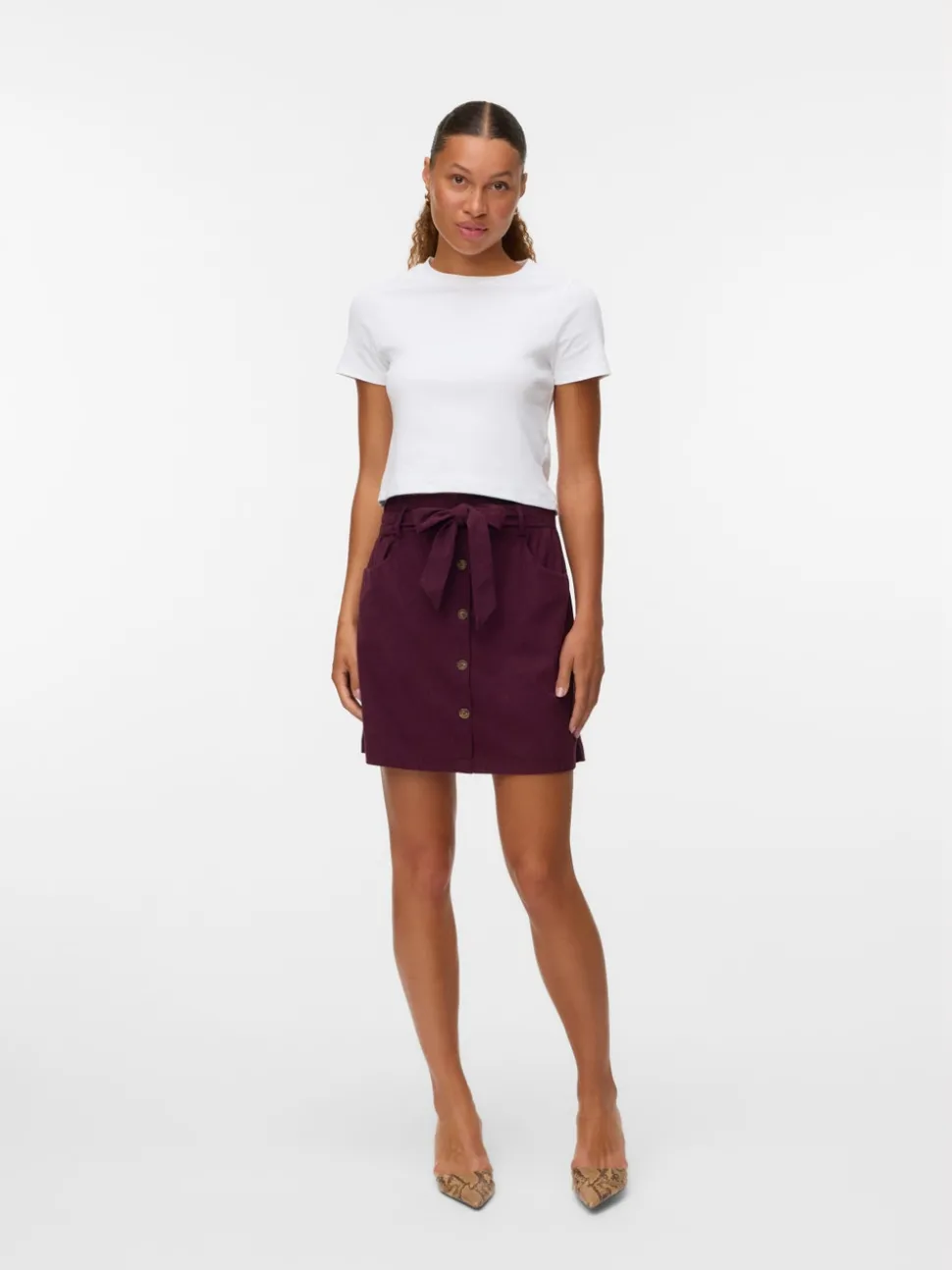 VMVILJA Corduroy High waist Korte rok