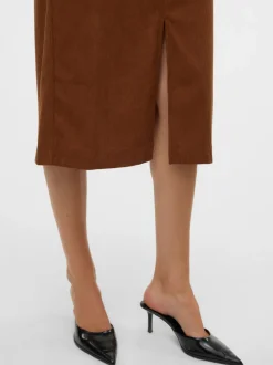 VMVILJA Corduroy High waist Midi-rok