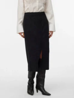VMVILJA Corduroy High waist Midi-rok