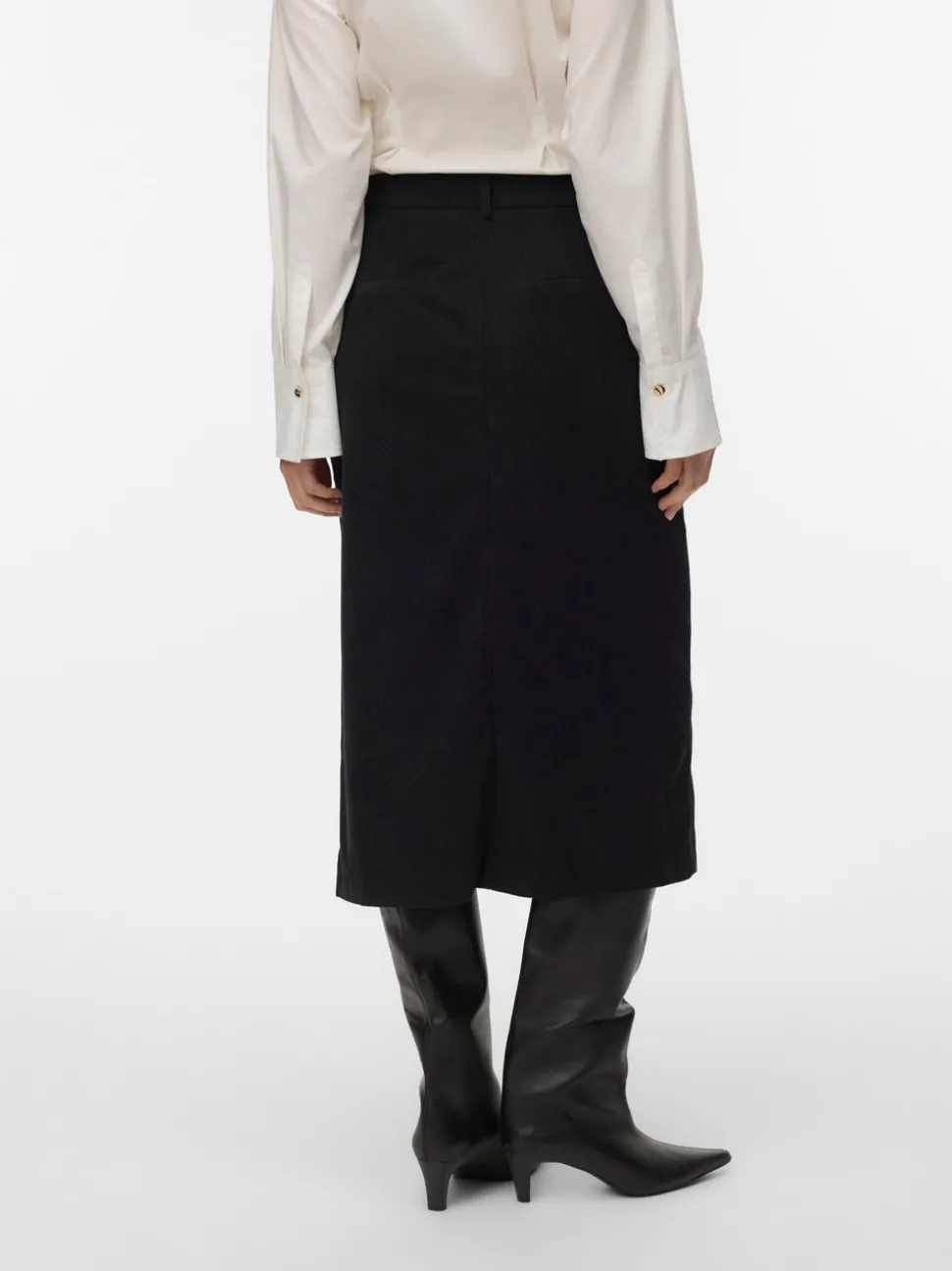 VMVILJA Corduroy High waist Midi-rok