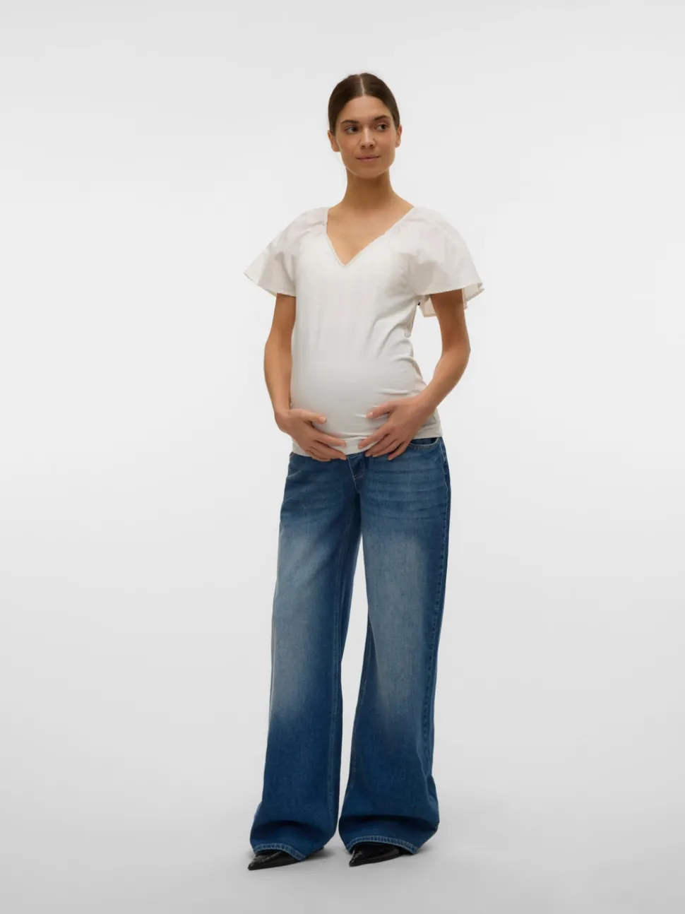 Wide leg fit Mid waist Jeans